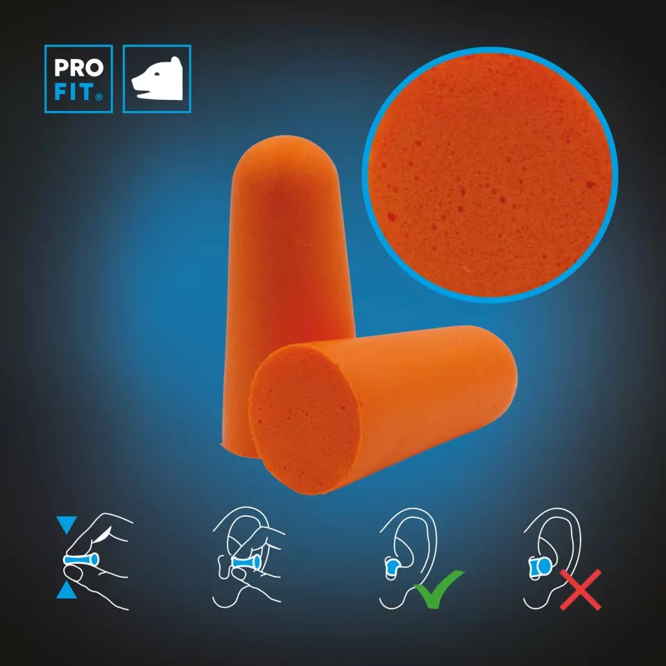 PRO FIT 183, Prosoft 38 Earplugs, Orange, image 4, gallery thumbnail