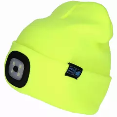 PRO FIT 210111, Beanie with Light, Neon Yellow