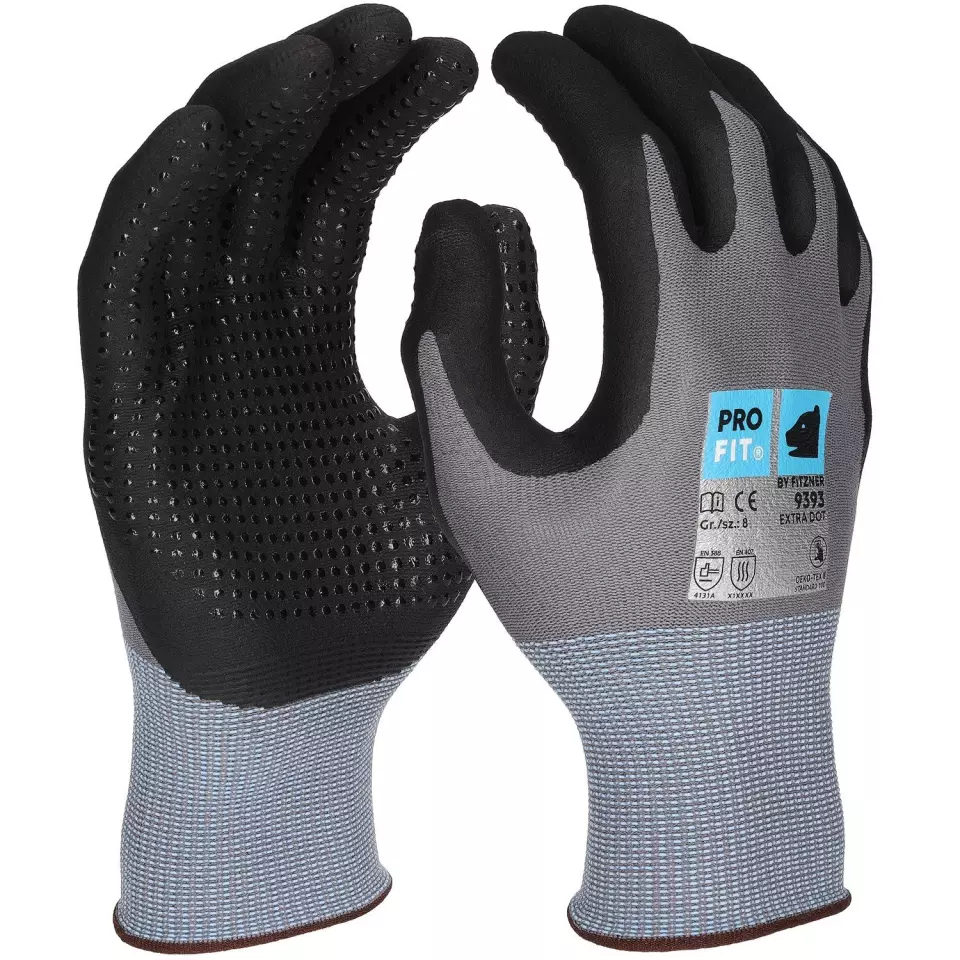 PRO FIT 9393, EXTRA PLUS Nitrile Foam Fine Knit Glove, image 1, gallery thumbnail