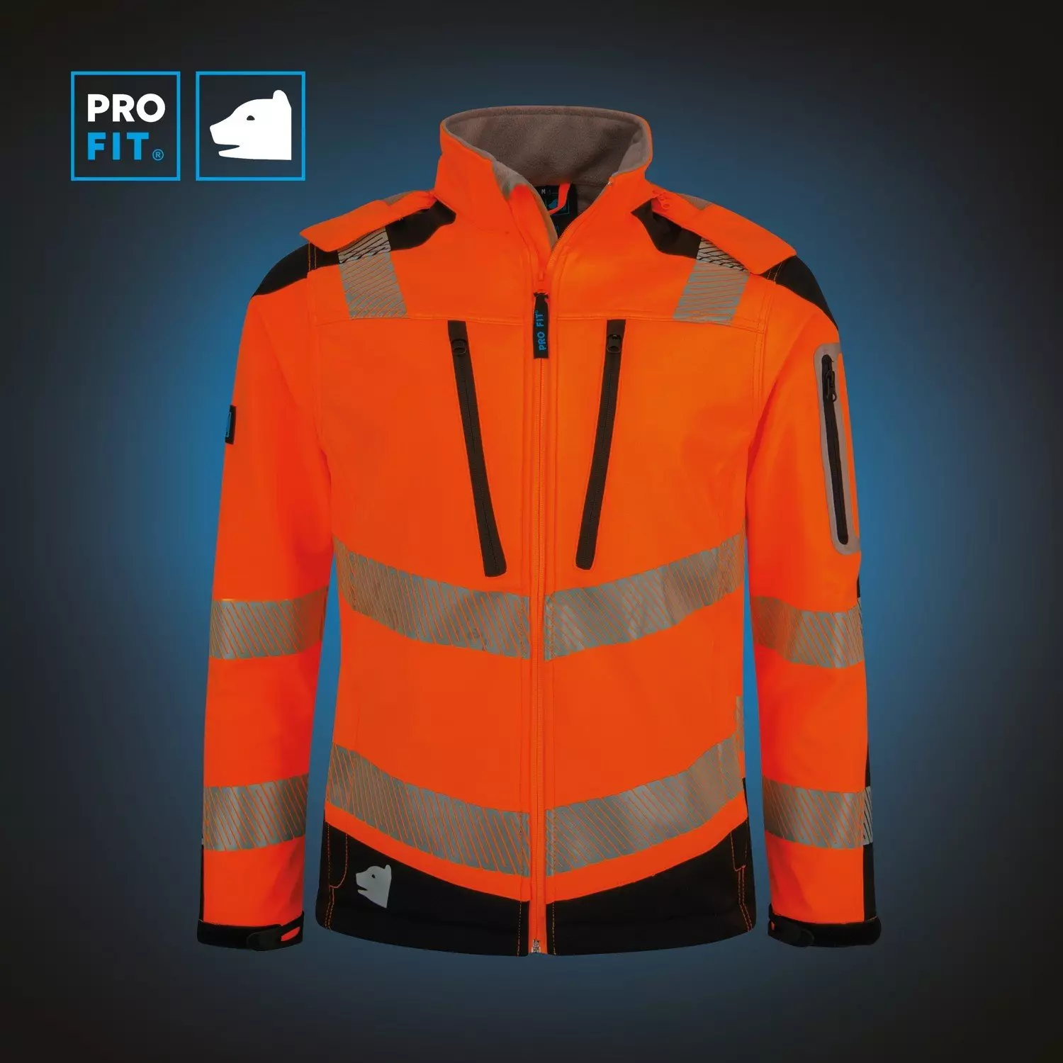 PRO FIT 981, High-visibility softshell jacket, image 3