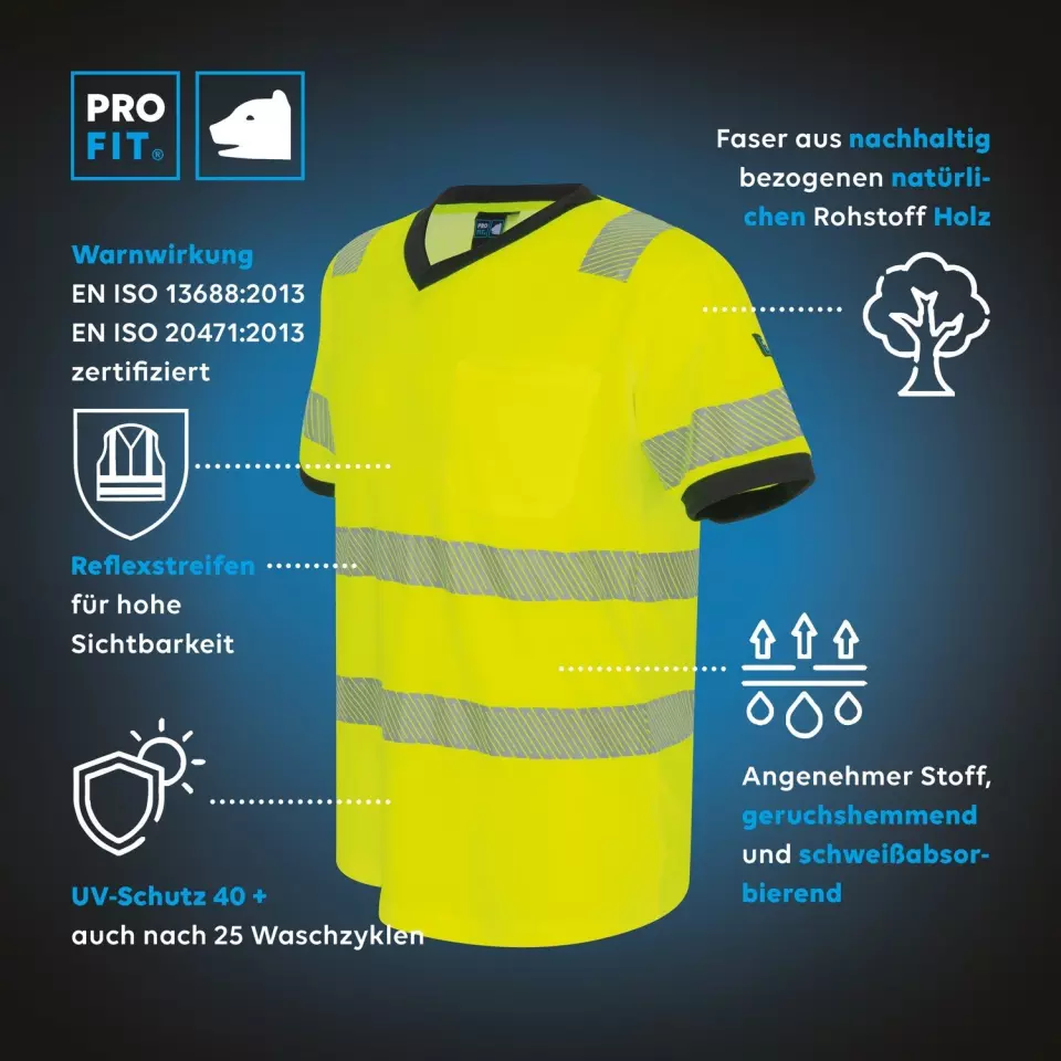 PRO FIT 2111, Warnschutz T-Shirt, image 4, gallery thumbnail