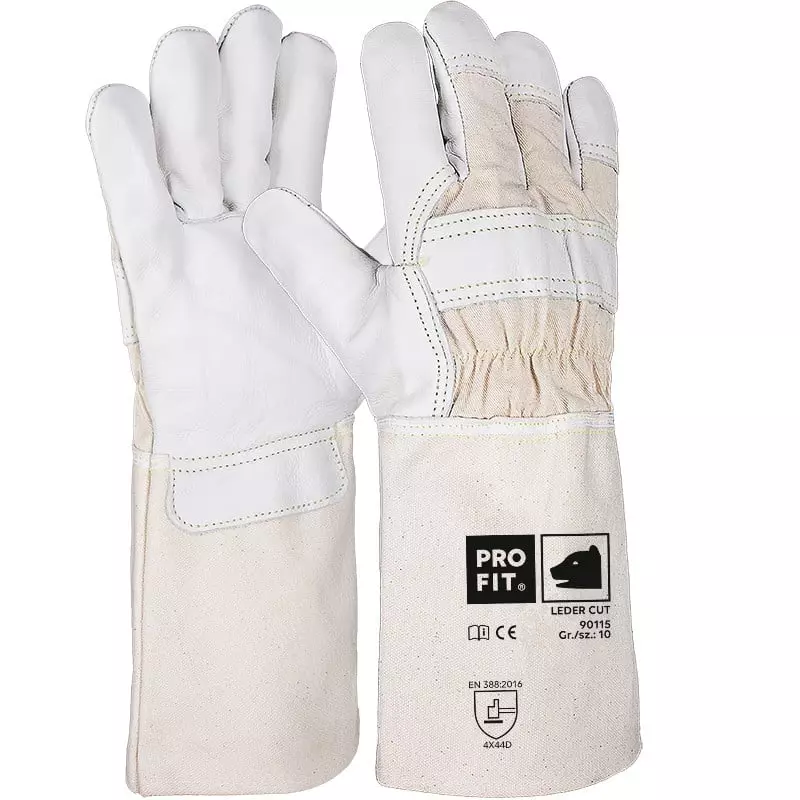 PRO FIT 90115, Rindvollleder Schnittschutzhandschuh, image 1, gallery thumbnail