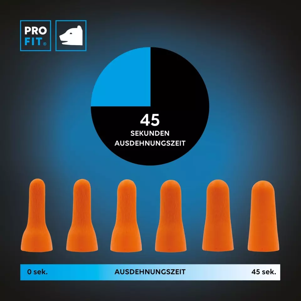 PRO FIT 183, Prosoft 38 Earplugs, Orange, image 5, gallery thumbnail