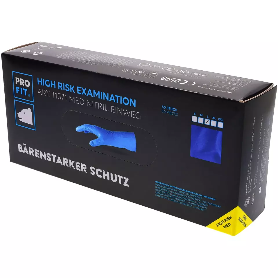 PRO FIT 11371, Nitril Einweghandschuhe, High Risk Med, image 3, gallery thumbnail