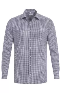 GREIFF 6667-1170-20, Vichy Check Blue Men's Shirt Long Sleeve Basic