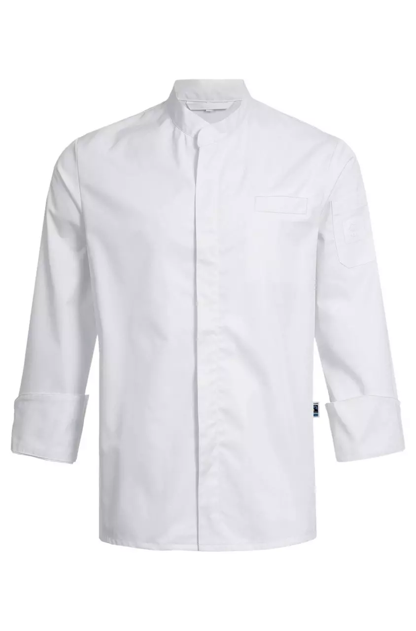 GREIFF 5564-6140-90, Weiße Kochjacke mit verdecktem Reißverschluss, image 1, gallery thumbnail
