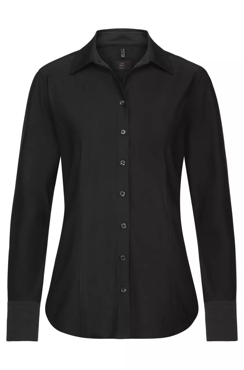 GREIFF 6511-1250-10, Black Women's Jersey Blouse Long Sleeve, image 1, gallery thumbnail