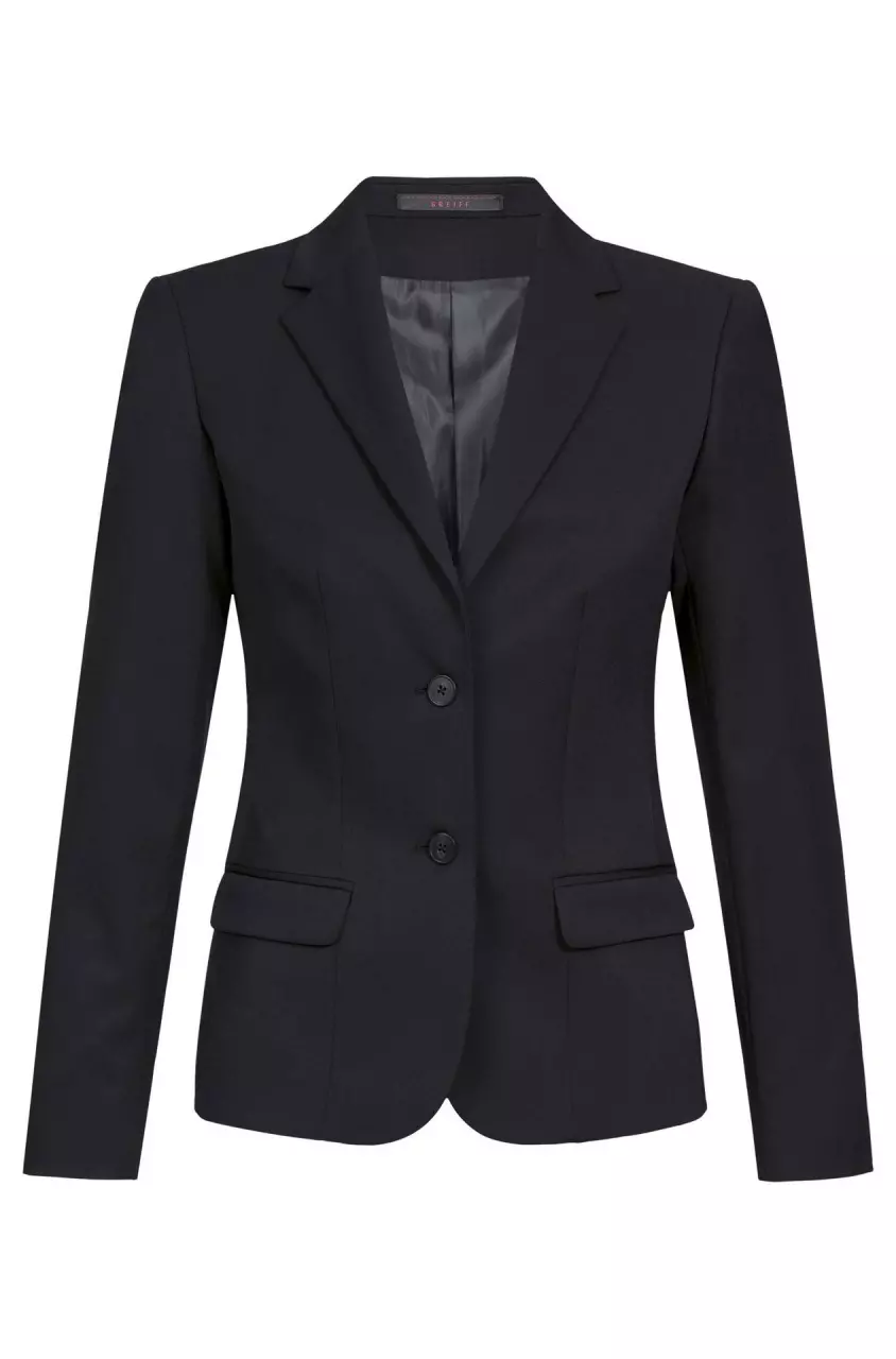 GREIFF 1432-7000-10-2, Schwarzer Damen-Blazer Basic 50-52, image 1, gallery thumbnail