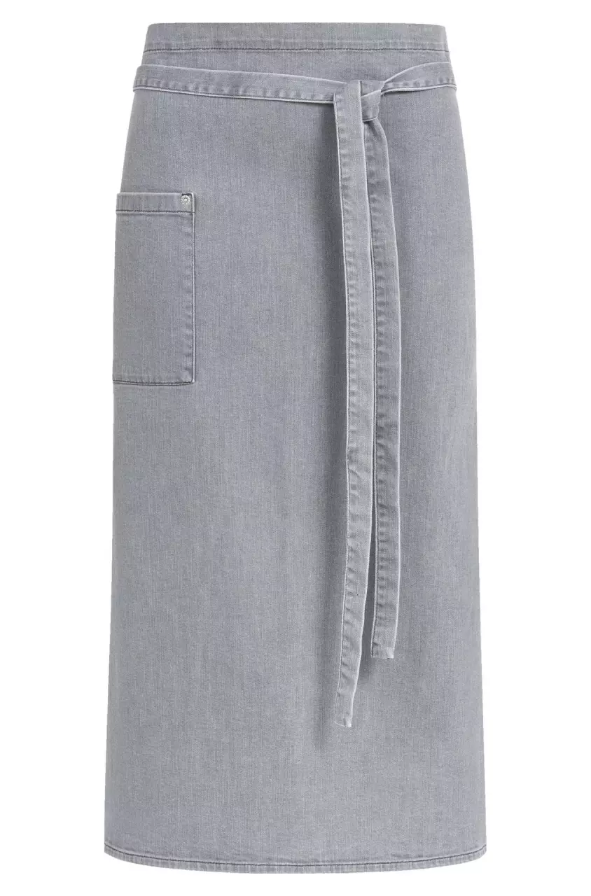 GREIFF 41269-6900-16-180, Bistro Light Grey Denim Apron Denim 100X80 cm, image 1, gallery thumbnail