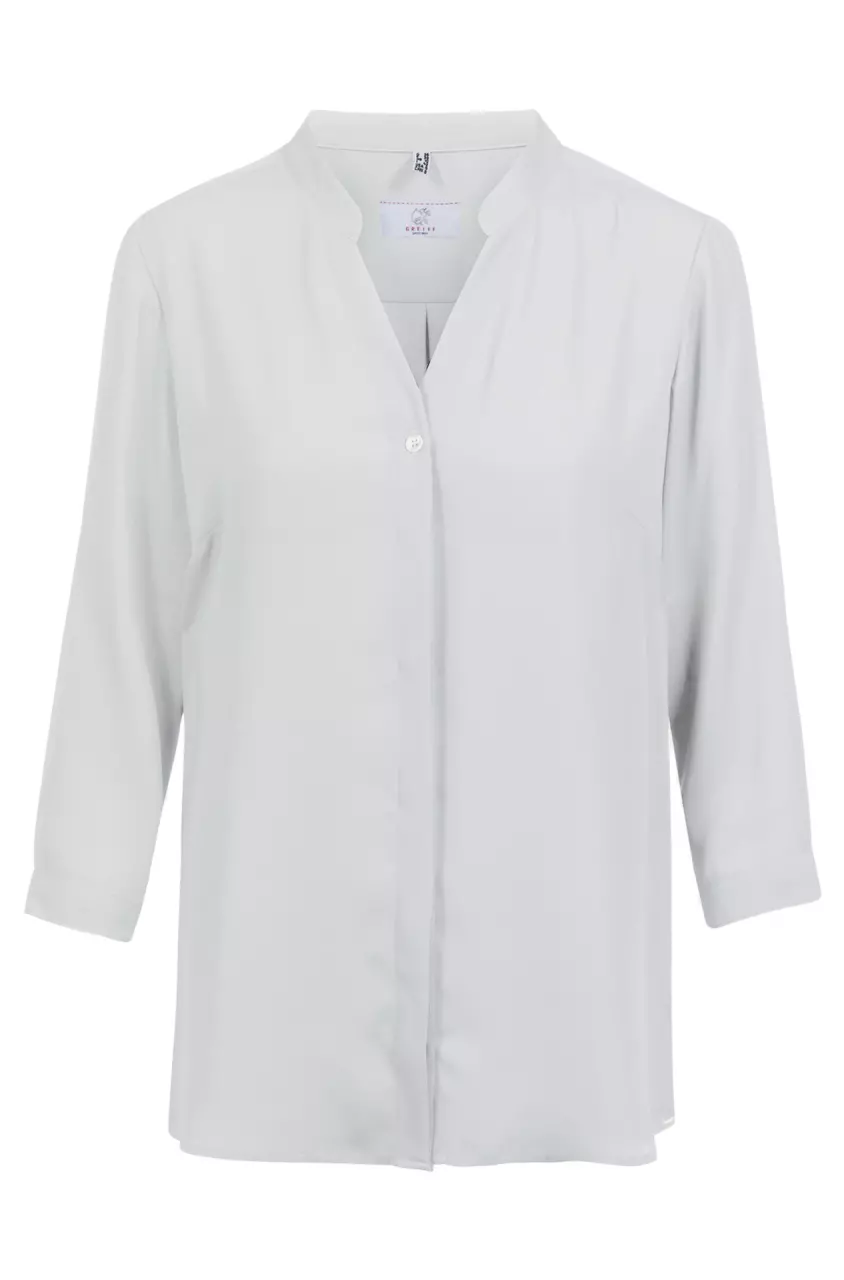 GREIFF 6586-1446-16, Silbergraue Damen-Chiffonbluse, image 1, gallery thumbnail
