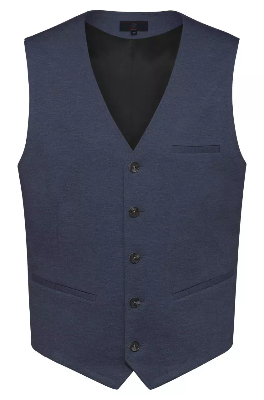 GREIFF 1631-2125-21-2, Blue Mottled Men's Jersey Waistcoat 56-60, image 1, gallery thumbnail
