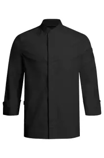 GREIFF 55691-6220-10, Black Chef's Jacket Single Breasted