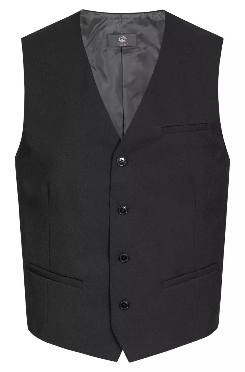 GREIFF 8202-500-10, Schwarze Schlichte Herren-Weste, image 1, gallery thumbnail