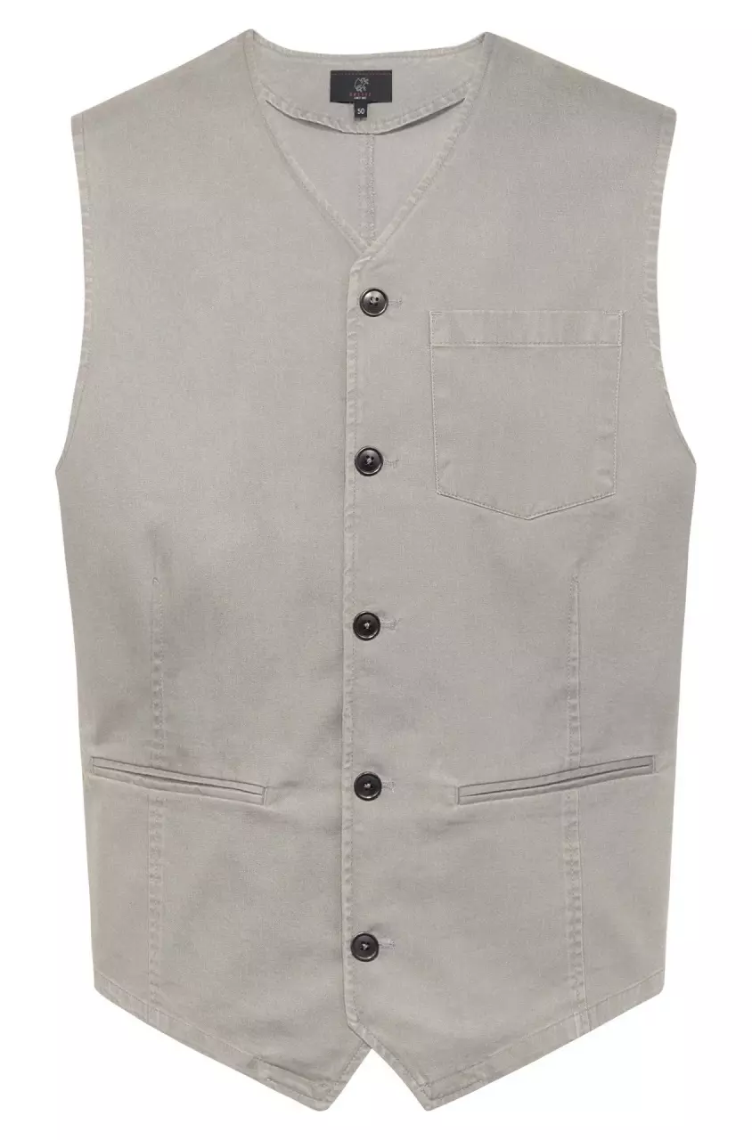 GREIFF 1608-2710-14-2, Sandy Grey Men's Waistcoat 56-60, image 1, gallery thumbnail
