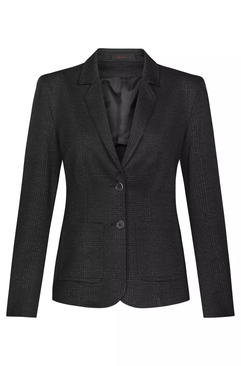 GREIFF 1460-2120-11, Grey Glen Check Women's Jersey Blazer, image 1, gallery thumbnail