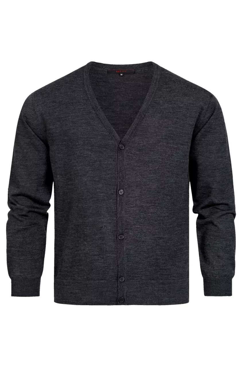 GREIFF 6043-5050-12-2, Stone Grey Men's Cardigan XXL-XXXL, image 1, gallery thumbnail