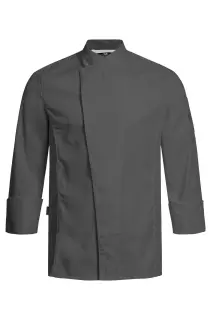 GREIFF 5544-2575-11, Grey, Satin Stripe Chef's Jacket With Satin Stripes