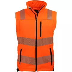 Asatex PTW-SW-ORANGE-SCHWARZ, PREVENT® Trendline Safety Vest