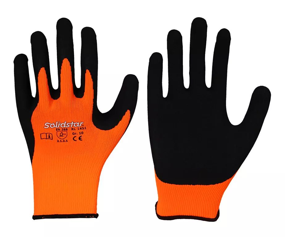 Richard Leipold 1451, Solidstar Elastischer Polyester-Feinstrick-Handschuh Latex-Mikroschaum-Beschichtung, image 1, gallery thumbnail