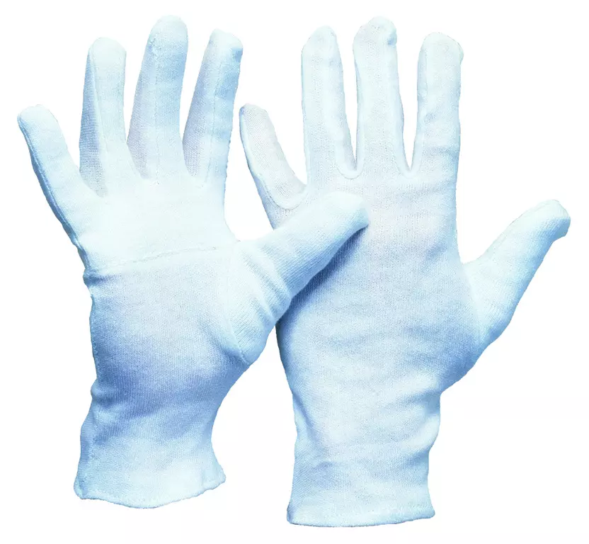 Richard Leipold 1197-11, Baumwoll-Trikot-Handschuh Innenhand und Daumen gedoppelt, Größe 11, image 1, gallery thumbnail