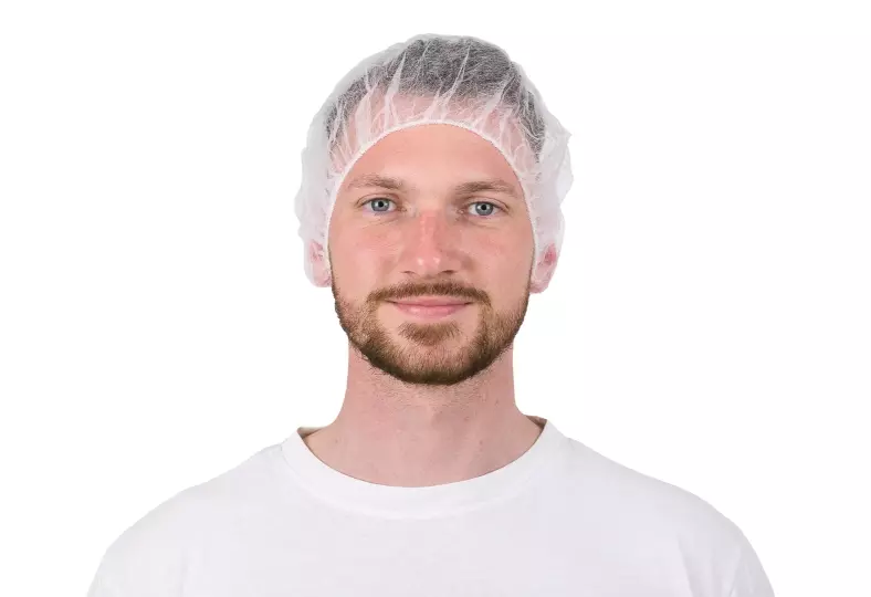 Richard Leipold 5720, Disposable Beret Style Head Cover White PP Spunbond Nonwoven One Size PPE Category I, image 1, gallery thumbnail