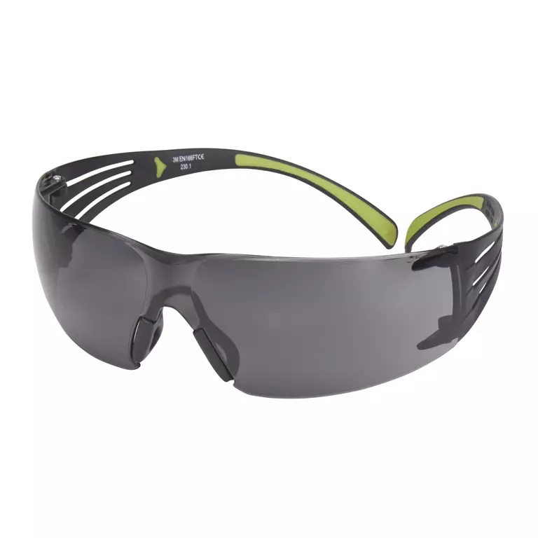 3M 790379, SF402AFN, Secure Fit 400 Schutzbrille AS, AF, PC, grau, Rahmen schwarz/grün, image 1, gallery thumbnail
