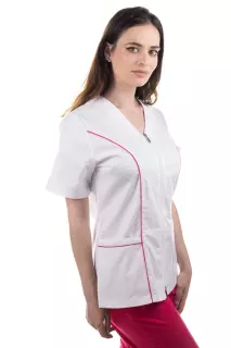 Praxis Fashion PFB-ZIP-42S, Duo Fashion Scrubs Set Top