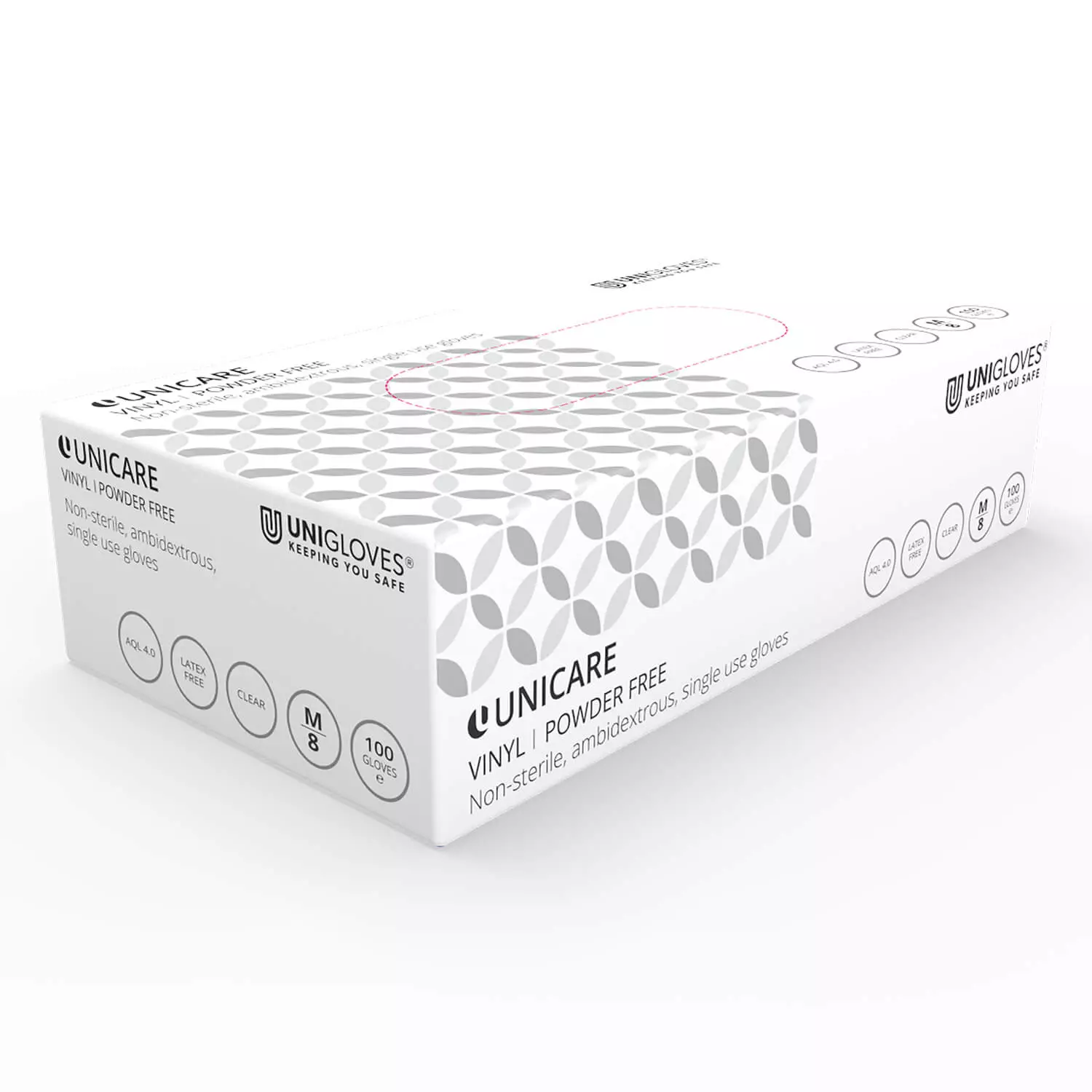 Unigloves GS006-A, Unicare Handskar av klar vinyl, image 1