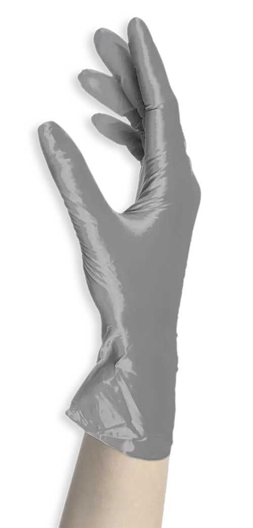 Unigloves 752, Fancy Silver Chemical Protection, Nitrile Examination Gloves, image 2, gallery thumbnail