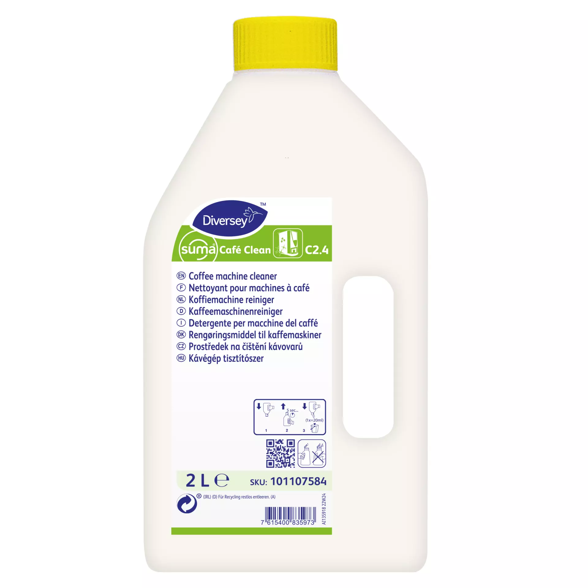 Suma 101107584, Café Clean C2.4 Flüssiger Kaffeemaschinenreiniger chlorhaltig 2L, image 1