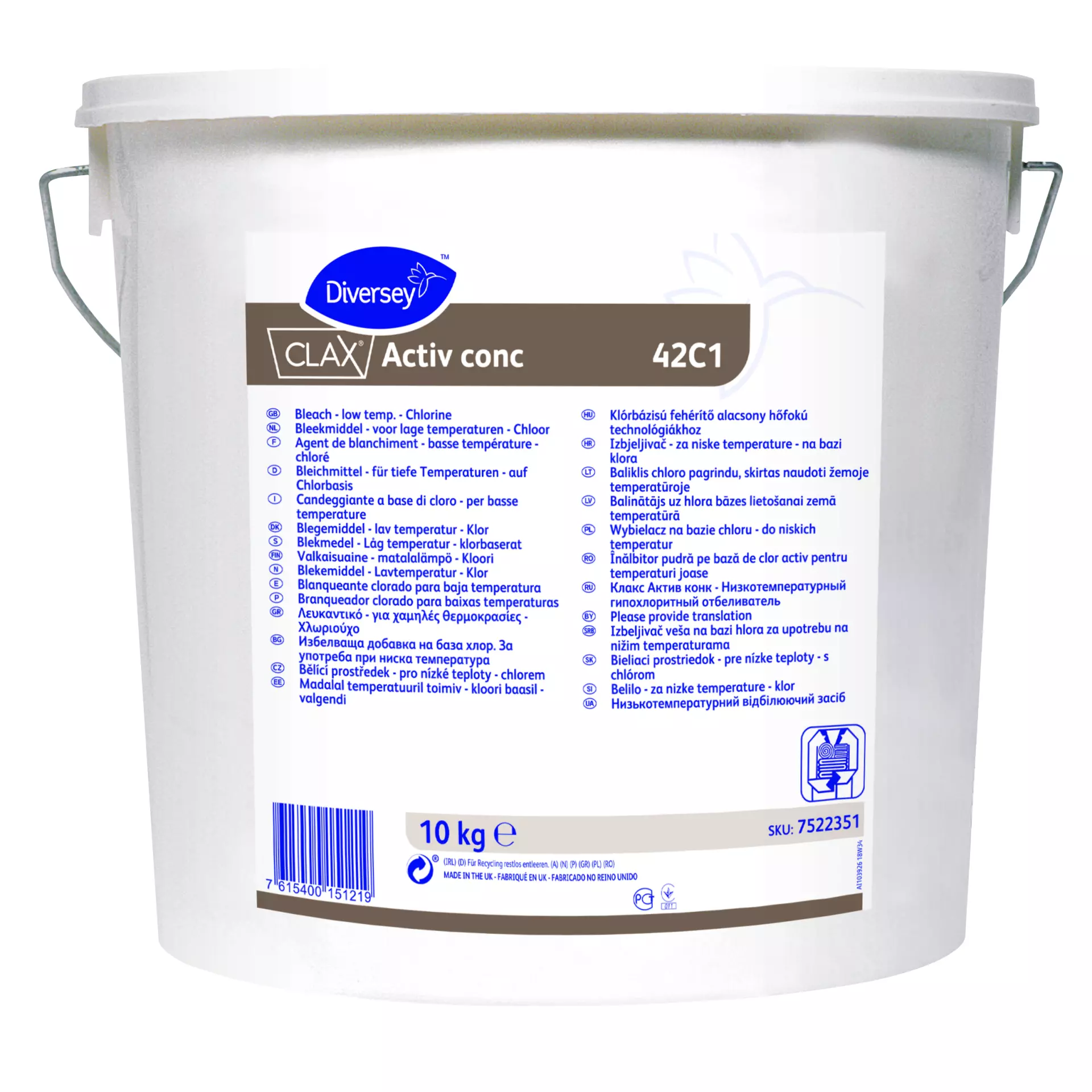 Clax 7522351, Activ conc Bleaching Agent 10kg, image 1