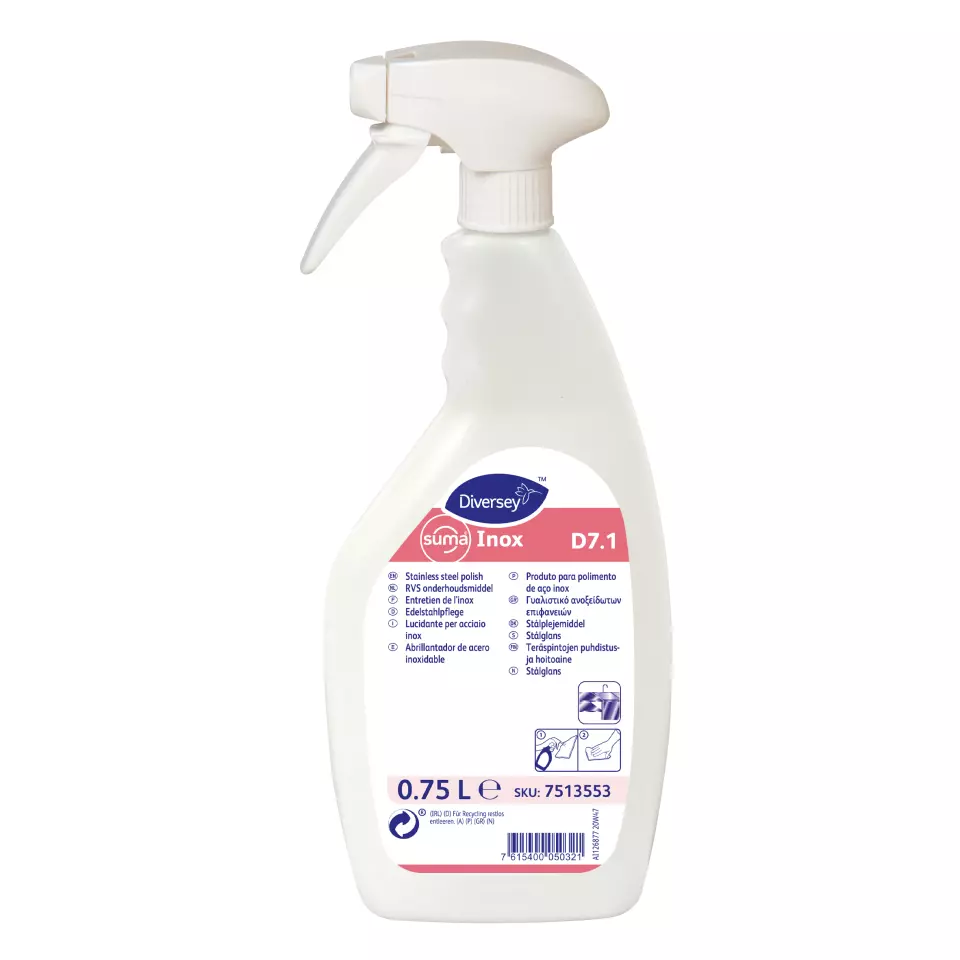 Suma 7513553, Inox D7.1 Stainless Steel Surface Care Emulsion 0.75L, image 1, gallery thumbnail