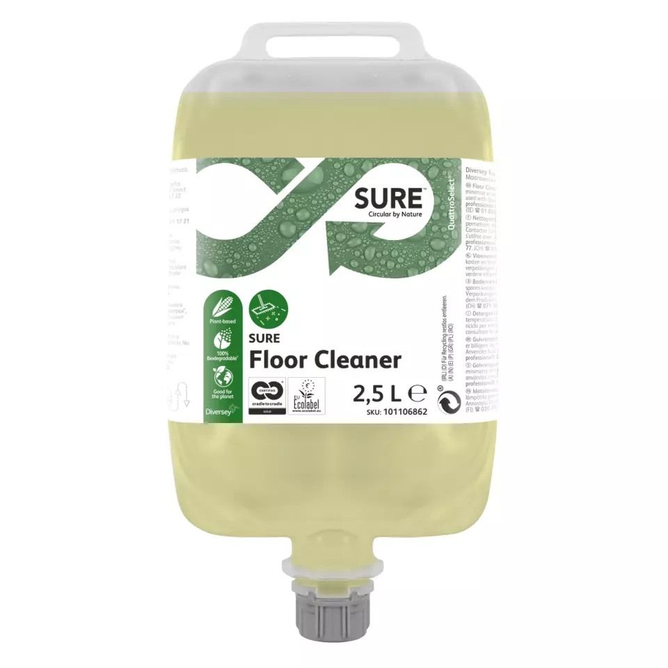 SURE 101106862, Floor Cleaner QS Low-Foaming Floor Cleaner for Routine Maintenance - Highly Concentrated 2.5L, image 1, gallery thumbnail