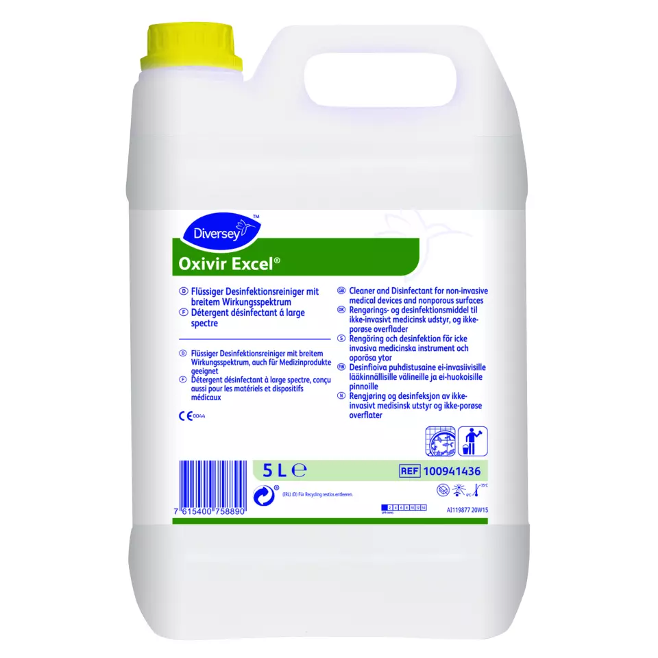 Oxivir 100941436, Excel Disinfectant Cleaner with Outstanding Virucidal Efficacy 5L, image 1, gallery thumbnail