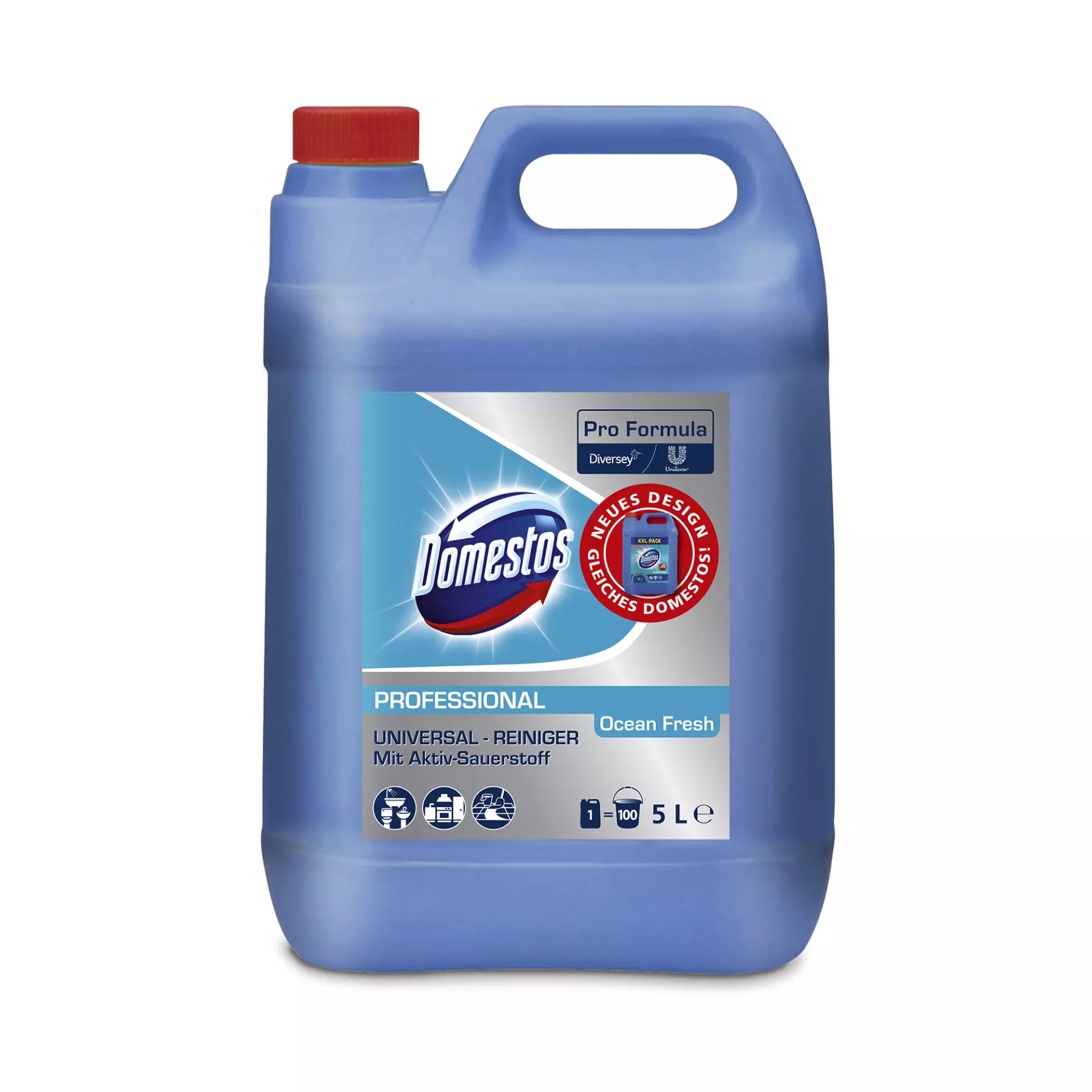DOMESTOS 7517729, Professional Ocean Fresh Multi-Purpose Cleaner with Active Oxygen 5L, image 1