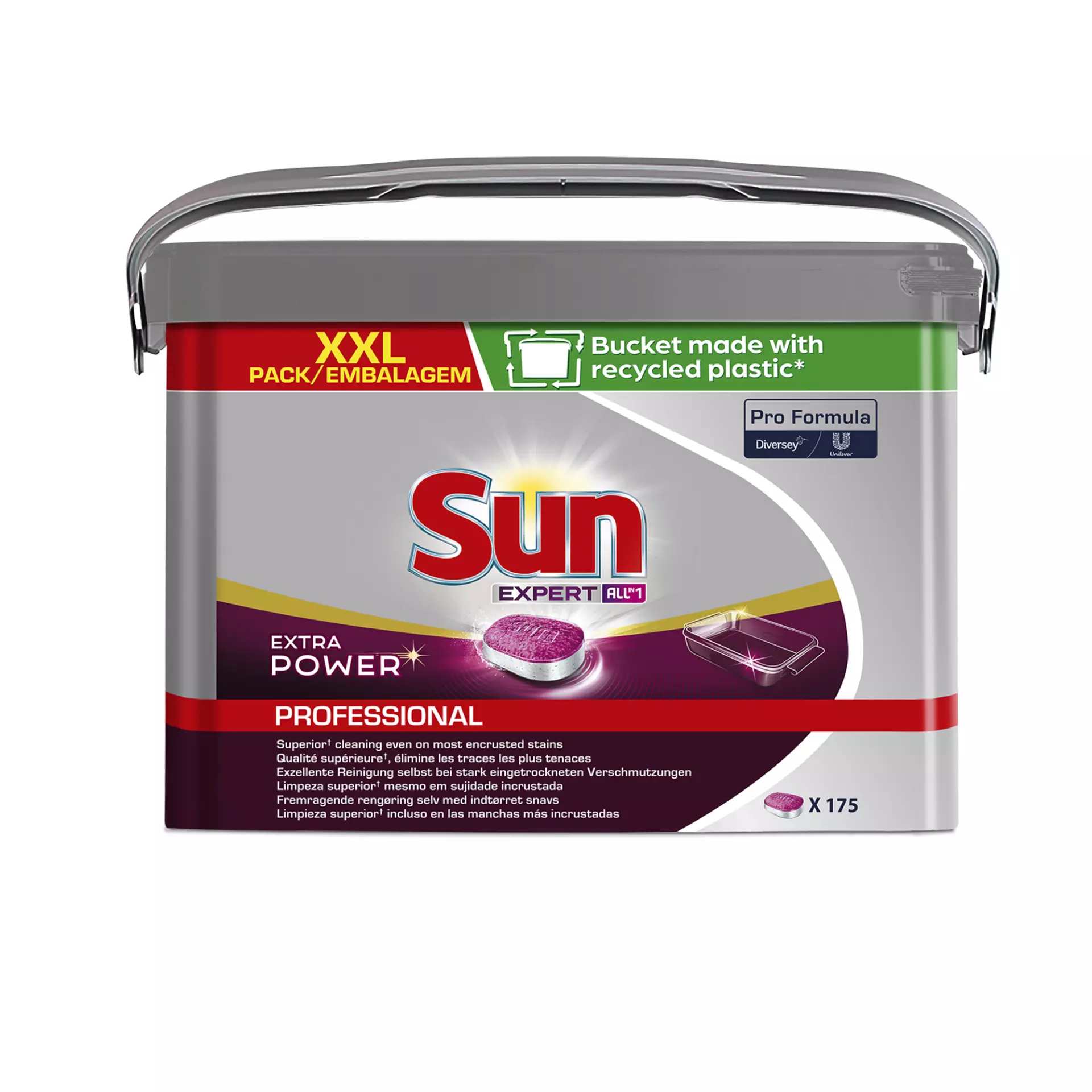 SUN 101109063, Pro Formula All in One Extra Power Premium Tablets with Crust Remover and Degreaser, image 1