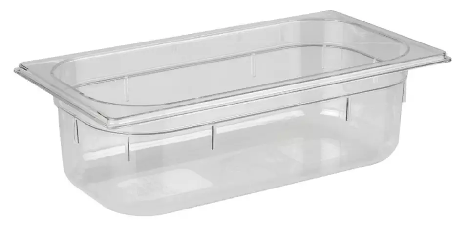 APS 82020, GN 1/3 Container Polycarbonate, Depth: 100mm, Transparent, image 1, gallery thumbnail