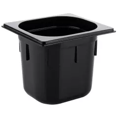APS 82078, GN 1/6 Container Polycarbonate, Depth: 150mm, Black