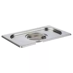 APS 81492, GN 1/4 Stainless Steel Lid 26.5 x 16.2cm, Silver