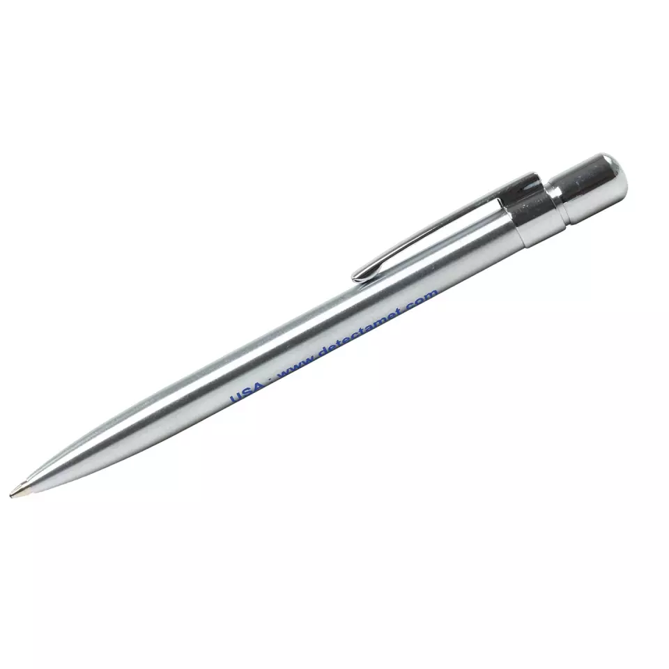 Detectamet 115M-I12-PA01, Metal Stick Pen with Clip, Black Cryo Ink, image 1, gallery thumbnail