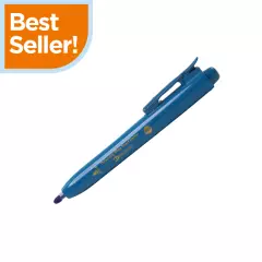 Detectamet 145R-A05-P02-A07, Whiteboard Retractable Marker with Split Ring, Bullet Tip, Black Ink
