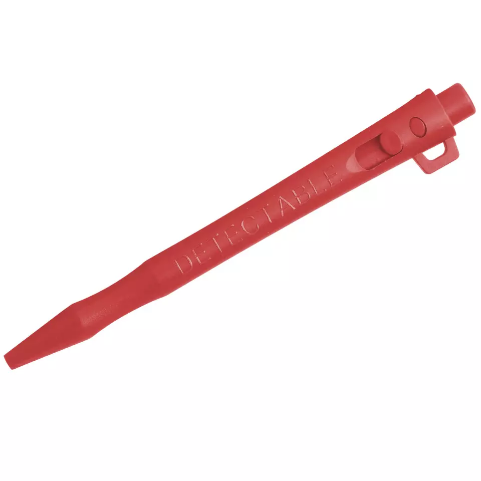 Detectamet 101-LY-RD-I03-C, HD Einziehbarer Stift mit Lanyard, roter Standardtinte, image 3, gallery thumbnail