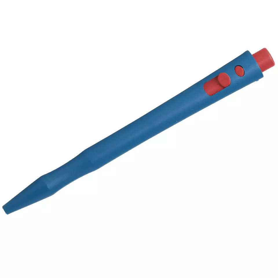 Detectamet 101-MC-RD-I11-C, HD Retractable Pen without Clip, Blue Cryo Ink, Red End, image 1, gallery thumbnail