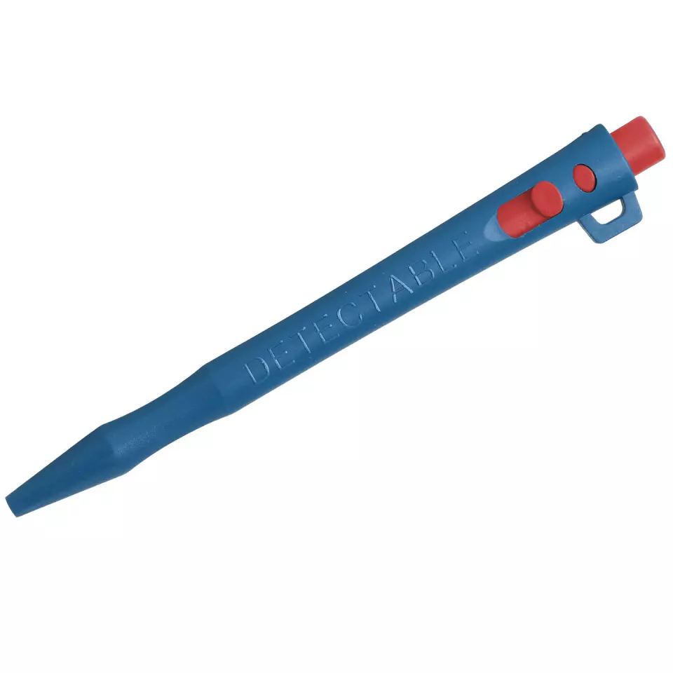 Detectamet 101-LY-RD-I03-C, HD Einziehbarer Stift mit Lanyard, roter Standardtinte, image 1, gallery thumbnail