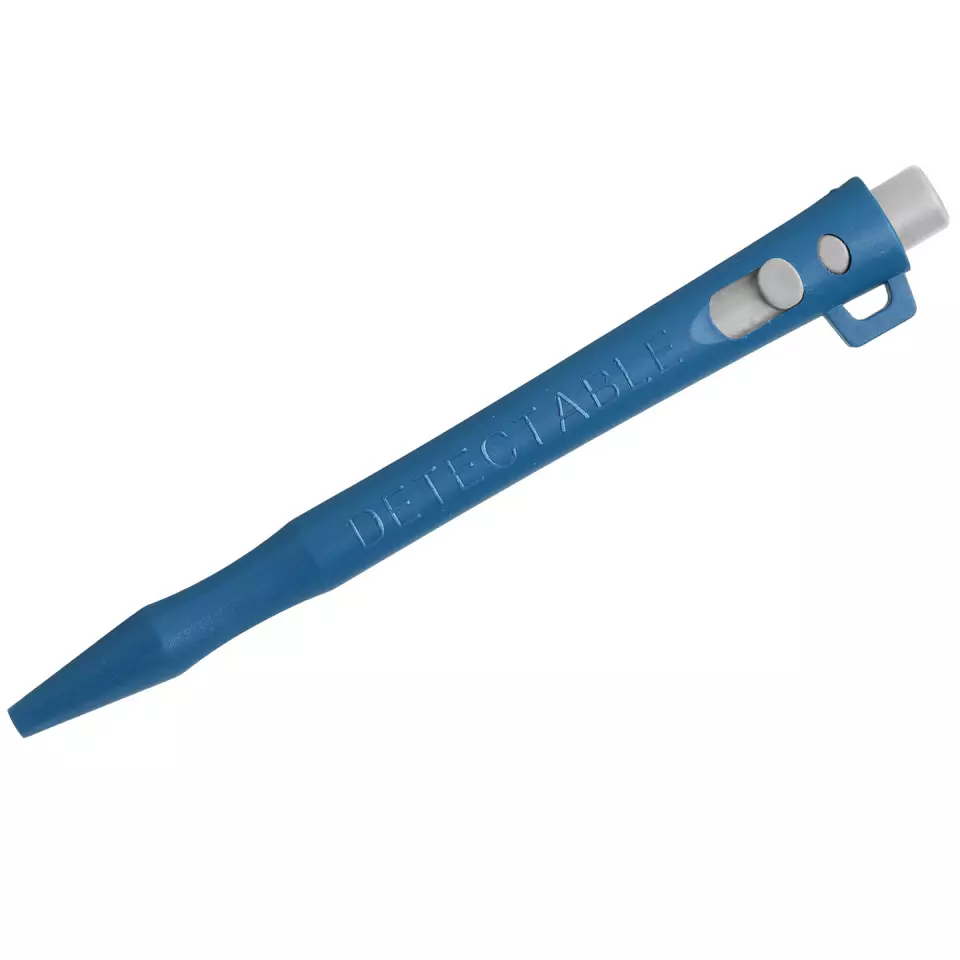 Detectamet 101-LY-GI-I01-C, HD Einziehbarer Stift mit Lanyard, blaue Gel-Tinte, image 1, gallery thumbnail