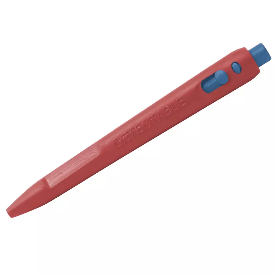Detectamet 104-I21-C33-PA02, Elephant Retractable Pen without Clip, Blue Gel Ink, Blue End, image 1, gallery thumbnail