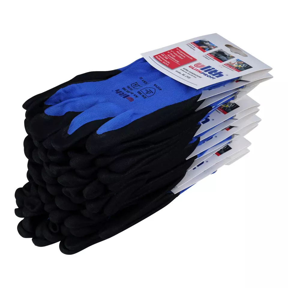 Ulith® Profi 3-8053, Sleeve Advancer Monteringshandskar, blå/svart, image 2, gallery thumbnail