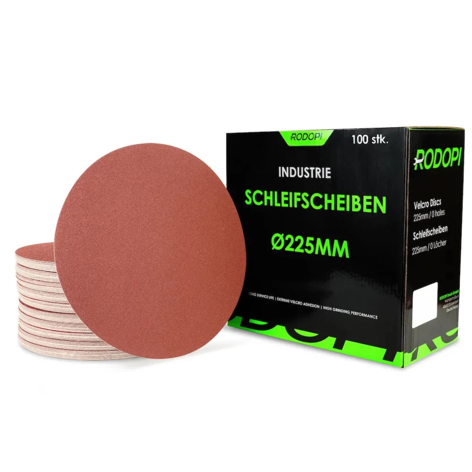 Rodopi RO22-0210-V-MIX, RedDevil 50 Industrial Sanding Discs 225mm Non-Perforated Mix, image 1, gallery thumbnail