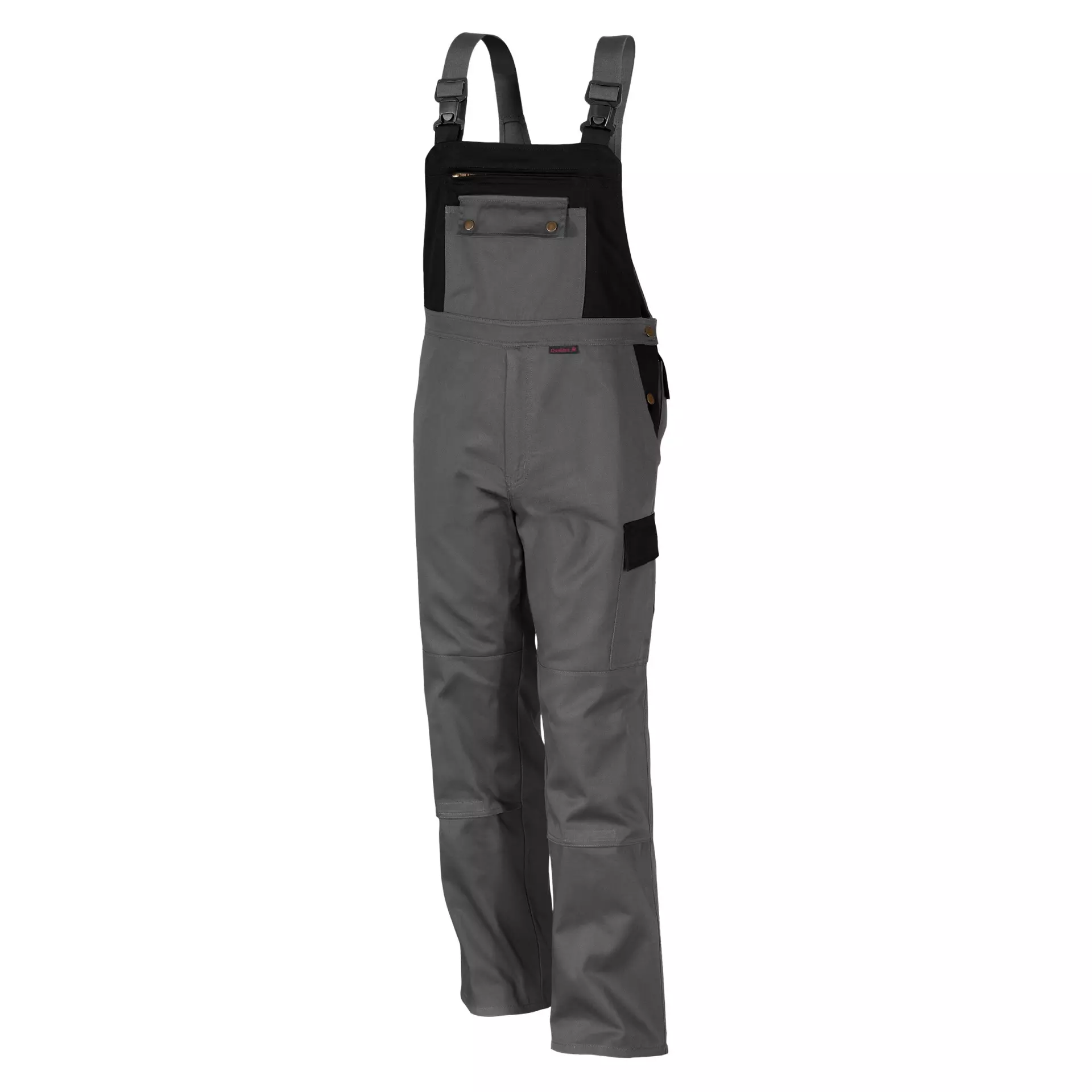 Qualitex NM-41005-3336, Image Bib Overall Medium Grey/Black, image 1