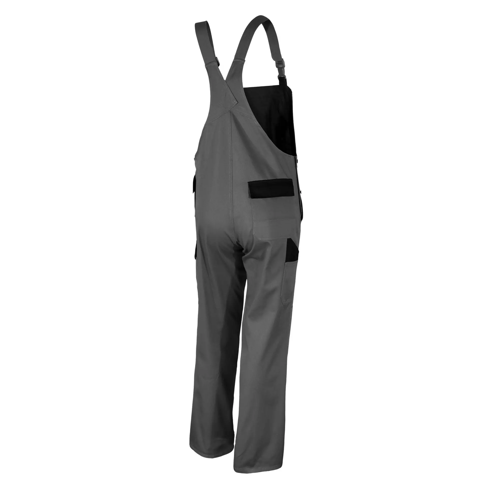 Qualitex NM-41005-3336, Image Bib Overall Medium Grey/Black, image 2